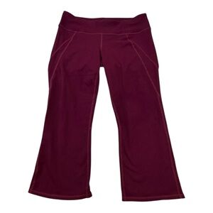Athleta Women Maroon Flared Leggings Size Medium